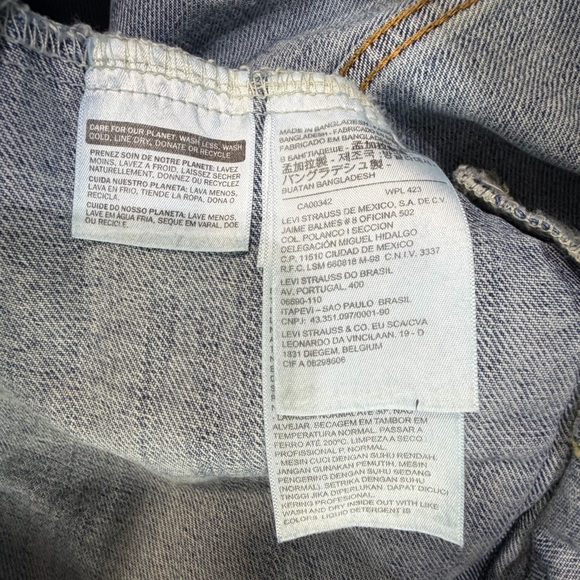 Levi's Light Wash Jean Denim Trucker Jacket Classic Size XL Men’s Button Cotton - Picture 5 of 7